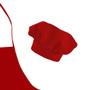 Imagem de Avental Infantil 45cm X 40cm Liso Com Chapéu Tecido Oxford - Vermelho
