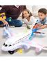 Imagem de Avião Com Som Musica Luz Avião de Brinquedo Presente Avião com Luz Som Led Colorida Pilha Bate Volta