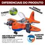 Imagem de Avião de Brinquedo Grande de Caça c/ Acessórios Cabine Helices Articuladas Trem de Pouso Retrátil