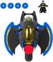 Imagem de Avião de brinquedo Imaginext Batwing com boneco do Batman para crianças a partir de 3 anos
