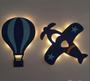 Imagem de Avião e  Balão Com Led Decoração Para Quarto Infantil e bebê