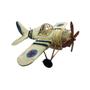 Imagem de Avião Estrela em Miniatura de Metal Retro Vintage Creme 17cm