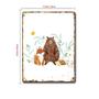 Imagem de AXCISXK Sinal de estanho Urso Fox Print Animal Art Aquarela Woodland Ilustração Berçário Decoração Berçário Wall Art Kids Room Sala de jogos Jungle Animal Retro Vintage Metal Tin Sign Wall Plaque Poster 12x16inch