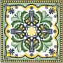 Imagem de Azulejos Colonial Português em porcelana decorativo kit com 12 peças 