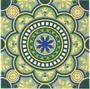 Imagem de Azulejos Decorativos Mandala Green kit com 12 peças 