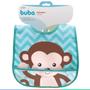 Imagem de Babador Bebê Impermeável com Bolso Coletor de Migalhas +3 Meses Animal Fun Macaco Buba