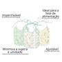 Imagem de Babador bebe impermeavel karinho plastificado kit 3 unidades algodao