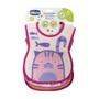 Imagem de Babador Chicco Easy Meal 6M+ Conjunto Gatinho Com 3 Peças