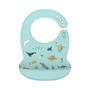 Imagem de Babador de Bebê de Silicone à Prova d'Água - Ajustável com Design de Desenho Animado