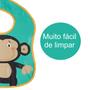 Imagem de Babador Divertido Infantil Impermeável Ajustável Com Bolso Cata-Migalhas Macaquinho KaBaby - 18907C