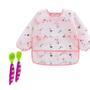 Imagem de Babador manga longa BLW Flamingo Kit Talheres Comtac Kids