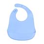 Imagem de Babador Silicone Bebê com Bolso Pega Migalhas Impermeável com Fecho Ajustável 