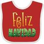 Imagem de Babete de bebê inktastic Feliz Navidad Christmas Tree Lights Red