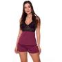 Imagem de Baby Doll Amamentação Microfibra e Renda Short Doll Confortável Grávida Estilo Sedutor - DR203