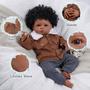 Imagem de Baby Doll BABESIDE Lifelike Reborn Black Girl 50 cm com roupas