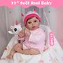 Imagem de Baby Doll EKOKIZ Lifelike Reborn de 22 polegadas com roupas e brinquedos