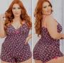 Imagem de Baby doll feminina pijama plus size decote V roupas femininas