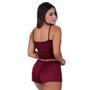 Imagem de Baby Doll Feminino Para Dormir Confortável Liso Cropped Short Pijama Helanca Casual