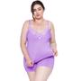 Imagem de Baby Doll Plus Size Renda Short Doll Linha Noite Pijama Conforto Microfibra Feminino Alcinha Dormir Conforto