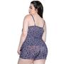 Imagem de Baby Doll Plus Size WLS Modas Feminino Liganete Estampado Roupa de Dormir