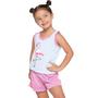Imagem de Baby Doll Regata Infantil Pijama Estampa Personagem Curto Malha Linha Noite Criança