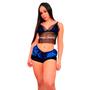 Imagem de Baby Doll Renda Cetim Conjunto Lingerie Pijama Top Shorts