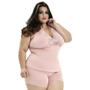 Imagem de Baby Doll Short Doll Microfibra Plus Size Renda Luxo