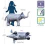 Imagem de Baby Elephant Decor inflável Jet Creations com 36 cm de comprimento