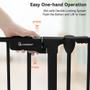 Imagem de Baby Gate COMOMY 150 extra largo com porta de 30 cm de altura, preto