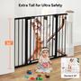 Imagem de Baby Gate COMOMY 36 Extra Tall para escadas e portas de 75 a 124 cm