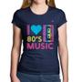 Imagem de Baby Look Algodão I love 80's music - Foca na Moda