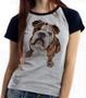 Imagem de Baby look blusa feminina ou Camiseta unissex Cachorro Bulldog Dog