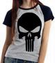 Imagem de Baby look blusa feminina ou Camiseta unissex Justiceiro punisher