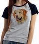 Imagem de Baby look blusa feminina ou Camiseta unissex  Labrador Caramelo