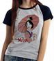 Imagem de Baby look blusa feminina ou Camiseta unissex Mulan sombrinha