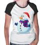 Imagem de Baby Look Raglan Boneco de neve - Foca na Moda