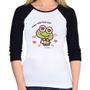 Imagem de Baby Look Raglan Happy Valentine's Day Manga 3/4 - Foca na Moda