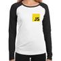 Imagem de Baby Look Raglan JavaScript Manga Longa - Foca na Moda