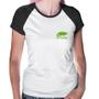 Imagem de Baby Look Raglan openSUSE Linux - Foca na Moda