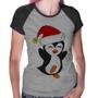 Imagem de Baby Look Raglan Pinguim Noel - Foca na Moda