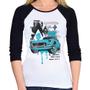 Imagem de Baby Look Raglan Vintage Classic Car Painting Manga 3/4 - Foca na Moda