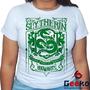 Imagem de Baby Look Sonserina 100% Algodão Harry Potter Blusa Feminina Hogwarts Slytherin 07 All Geek