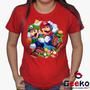 Imagem de Baby Look Super Mario 100% Algodão - Super Mario Bros - Geeko