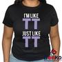 Imagem de Baby Look Twice 100% Algodão TT Once Blusa Feminina Geeko
