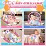 Imagem de Baby Play Mat Gym ESOLOM com 7 brinquedos sensoriais, música e luzes