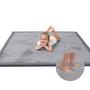 Imagem de Baby Play Mat Huloo Sleep Memory Foam com 1,3 cm de espessura, cinza escuro