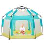 Imagem de Baby Playpen Bend River com dossel verde portátil com mosquiteiro