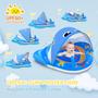 Imagem de Baby Pool Float YEAHGO com dossel de 6 a 24 meses com guarda-sol