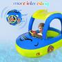 Imagem de Baby Pool Float Zloveleexr em forma de carro com dossel UPF 50+