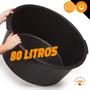 Imagem de Bacia De Plastico Grande Reforçada Multiuso C Alça 80l